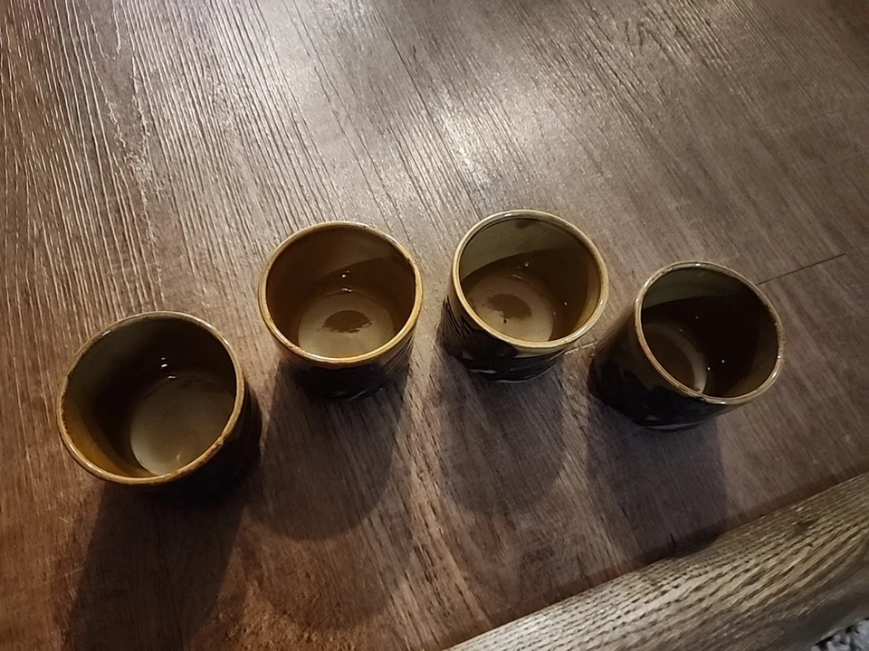 Otagiri? Juego de 4 tazas de té de gres esmaltado orgánico asiático Foto 2 de 4