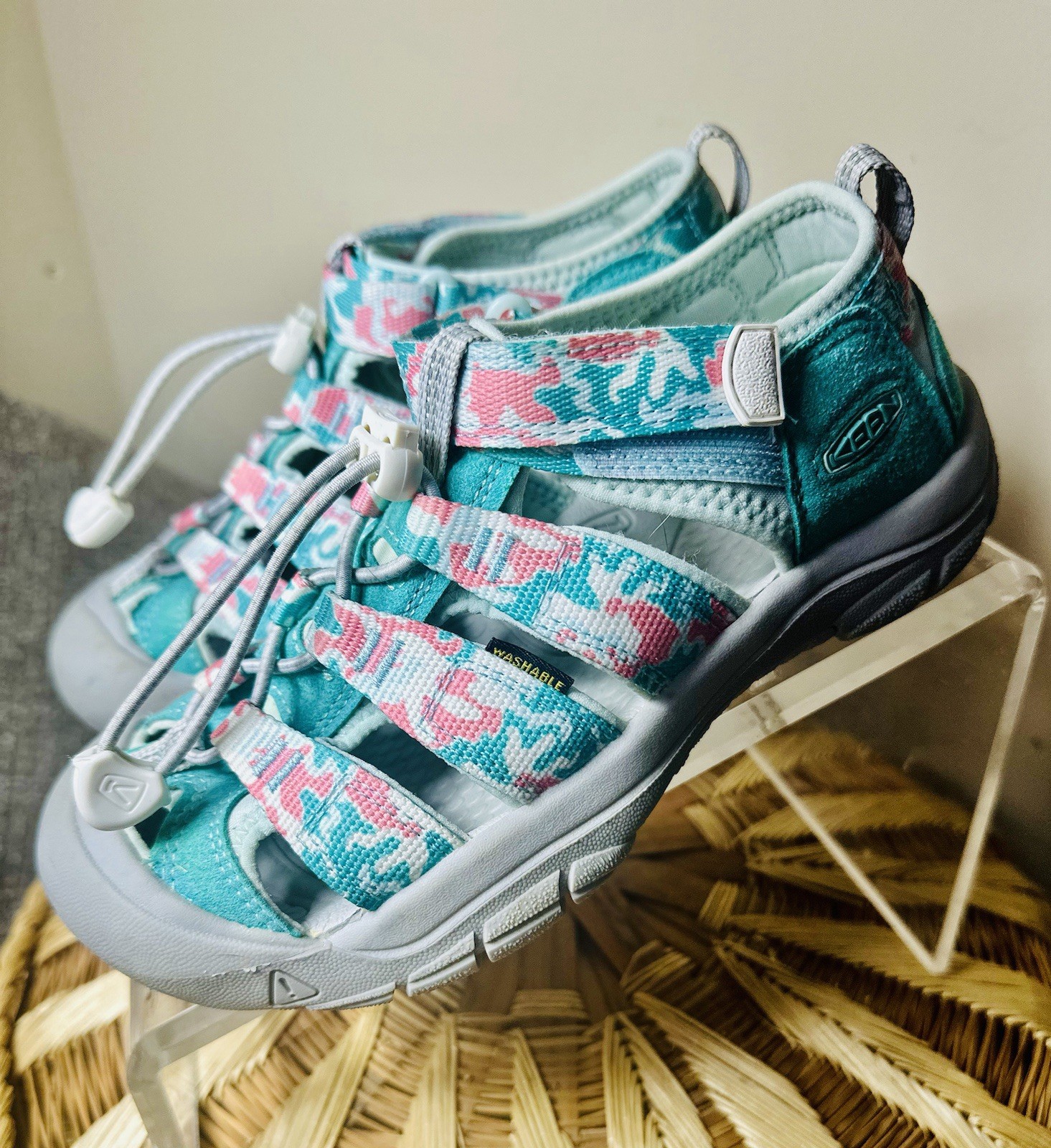 Sandali estivi Keen Newport H2 taglia 3 mimetici rosa glassa 1026267 spedizione veloce