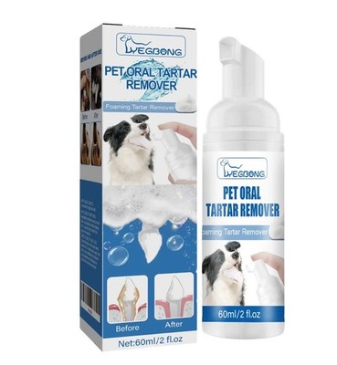 1-3X Pet Dental Tartar Remover Spray, Dog Cat Foam Teeth Clean Breath Freshener