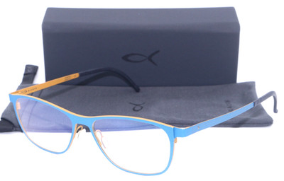 BLACKFIN BF 780 COL. 570 SANDY CAY BLUE TAN TITANIUM AUTHENTIC EYEGLASSES 54-15