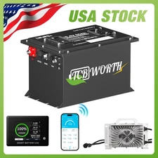 36V 105Ah 60Ah LiFePO4 Lithium Battery Smart BMS for Golf Cart Club Car EZGO TXT