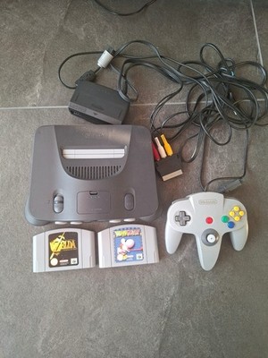 Nintendo 64 Konsole  mit Controller, Netzteil, AV-Kabel, Zelda & Yoshi Story