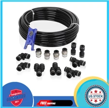 Hromee Air Line Tubing Kit, 1/4 Inch (6.35MM) OD x 32.8 Feet Polyurethane PU Tub