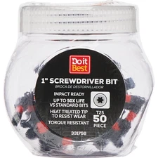 Do it Best 1 In. T25 Torx  Ready Screwdriver Bit (50-Pack) QJDIB-SCB-001 SIM
