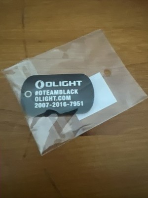 Olight Team Black Patch- Rubber Hook and Loop - Brand New