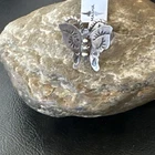 Navajo Adjustable Sterling Silver Butterfly Ring Sz 8 Native American 16973