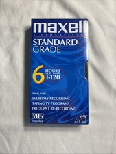 Maxwell VHS Video Tape New and Still Wrapped Standard Grade 6 Hours