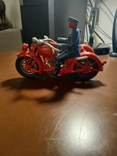 1930s HUBLEY Cast Iron Police Motorcycle w/ Sidecar & Riders