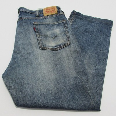 Levi Strauss & Co. 514 Jeans Herren 40x30 Blau Denim Baumwolle Whiskering Straight Leg