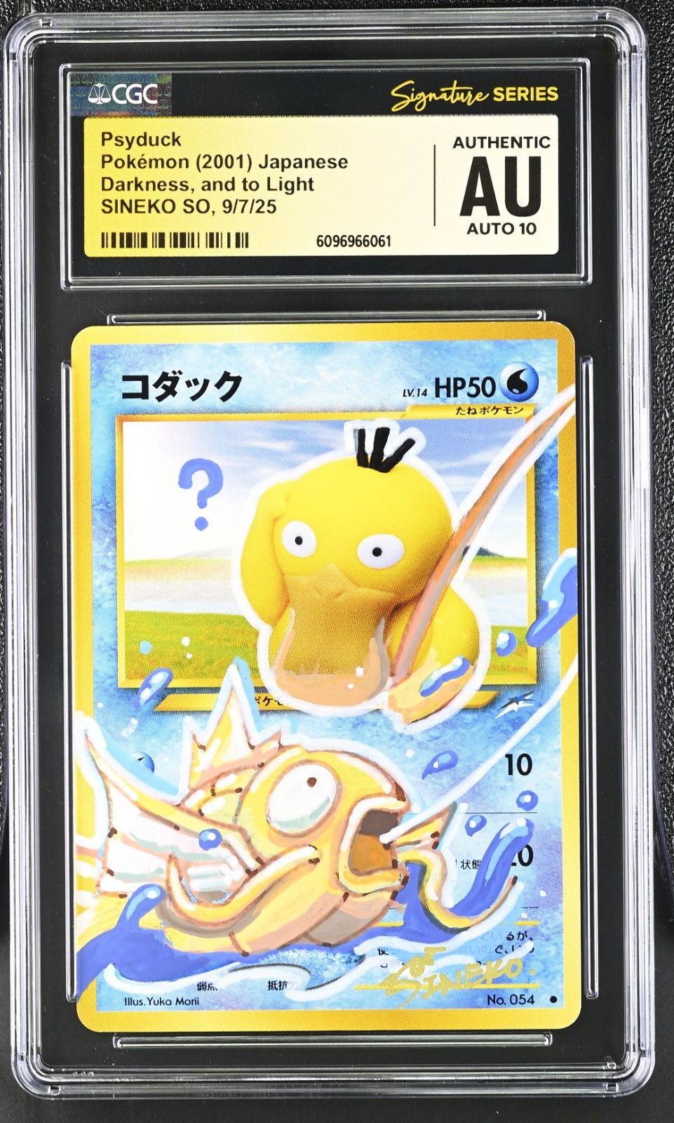 CGC AUTHENTIC AUTO 10 Psyduck Sineko So Sig. Shiny Shining Magikarp Pokémon 2001
