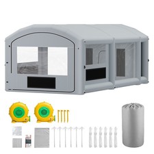 Uimoso Inflatable Paint Booth 30 X 16 X 12 Ft With 750w And 950w Blowers Gray Uimoso Inflatable Paint Booth 30 X 16 X 12 Ft With 750w And 950w Blowers Gray