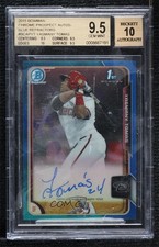 2015 Bowman Chrome Prospects Blue Refractor /150 Yasmany Tomas BGS 9.5 Auto ni4