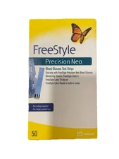 Freestyle Precision Neo Blood Glucose 50 Test Strips Ex:4/30/2026+ Free Shipping