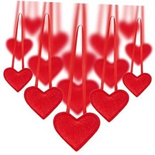 30 Pcs Valentine Felt Heart Ornaments Bulk Hanging Felt Red Heart Ornaments