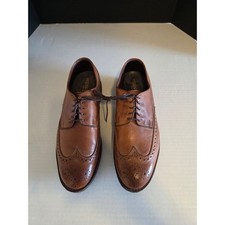 Allen Edmonds Port Washington Pebble Grain Leather Wingtip Brogue Shoes Brown