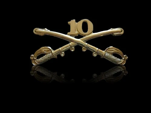 10th CAVALRY SWORDS SABERS  MILITARY HAT PIN REGIMENT BUFFALO SOLDIERS