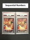 SEQ PSA 3 & 7 Charizard Pokemon Zukan #003 HOLO 2004 Sequential Numbers Japan