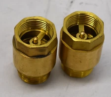 Brass in-Line Spring Check Valve DN25 1" Male x 1" Female Thread One Way 2 Pack