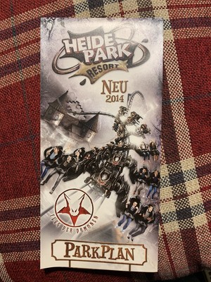 Heide Park Freizeitpark Karte 2014 Achterbahn Freizeit