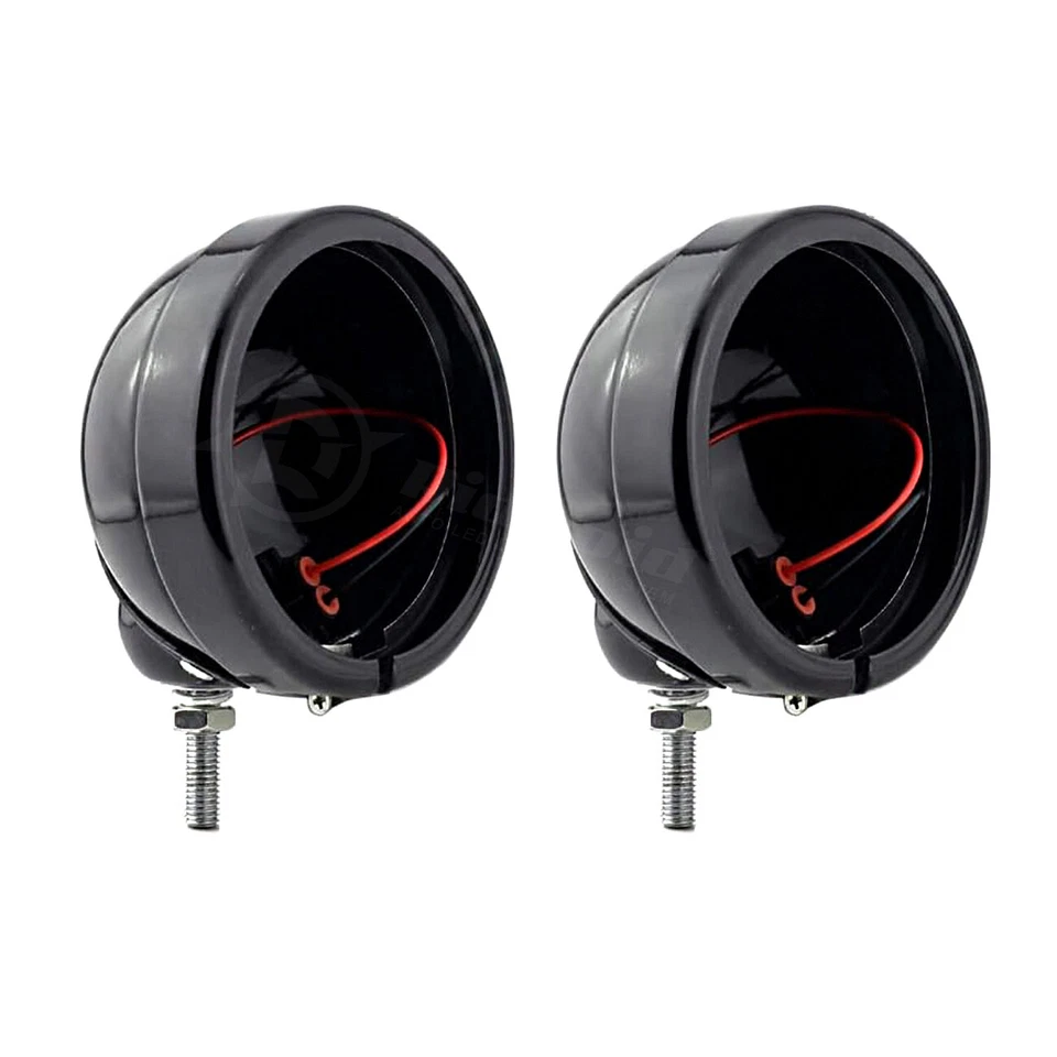 Luzes de passagem de neblina LED preto 4,5" polegadas + suporte de carcaça para Harley Davidson - Imagem 4 de 4