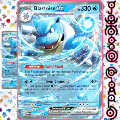 Pokémon 151 Blooming Waters Jumbo Blastoise Ex 009/165 Promo
