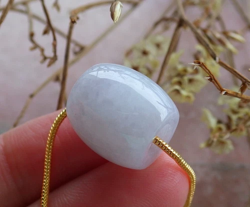 1 Pc Certified lavender Burma Natural A Jade jadeite Pendant Circle Bead - Picture 8 of 11