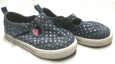 Kids Shoes-Garanimals Denim Polka dot Shoes- Size 6