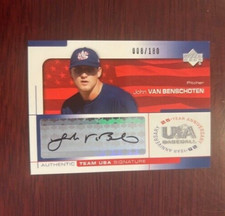 2004 UD Team USA Baseball JOHN VAN BENSCHOTEN  Certified Autographed Card