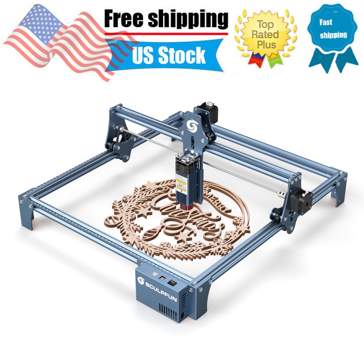SCULPFUN S9 Laser Engraver CNC Engraving Machine for Wood Leather