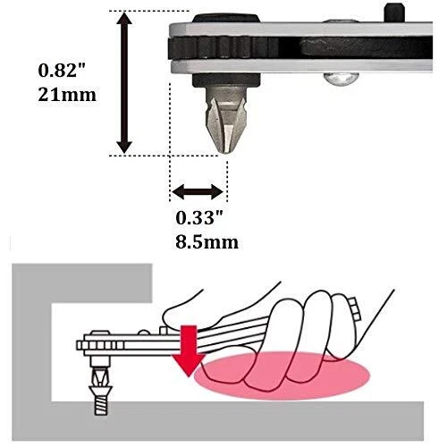 429 ANEX Ratchet Driver, Offset Type, Up-Head Type, Set of 9 Bits, No. 429 - Image 4 of 4