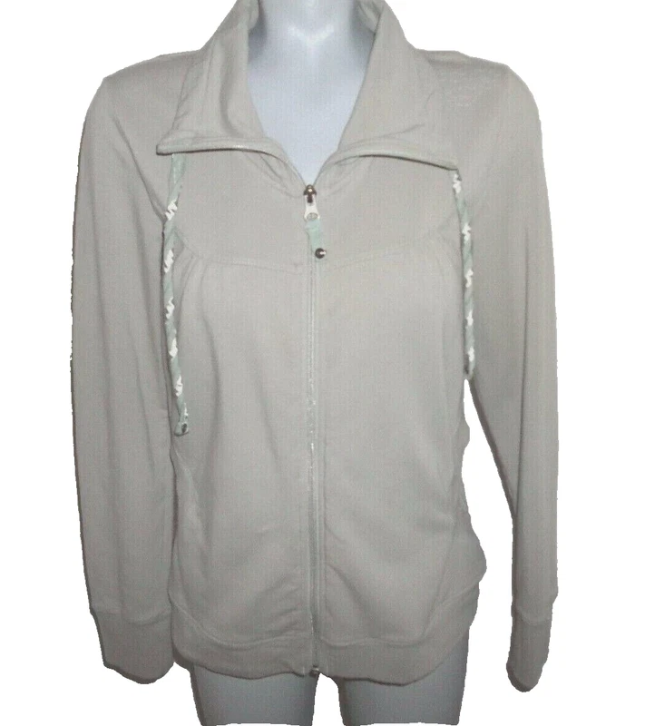 lole full zip pockets embroidered cotton/elastane jacket