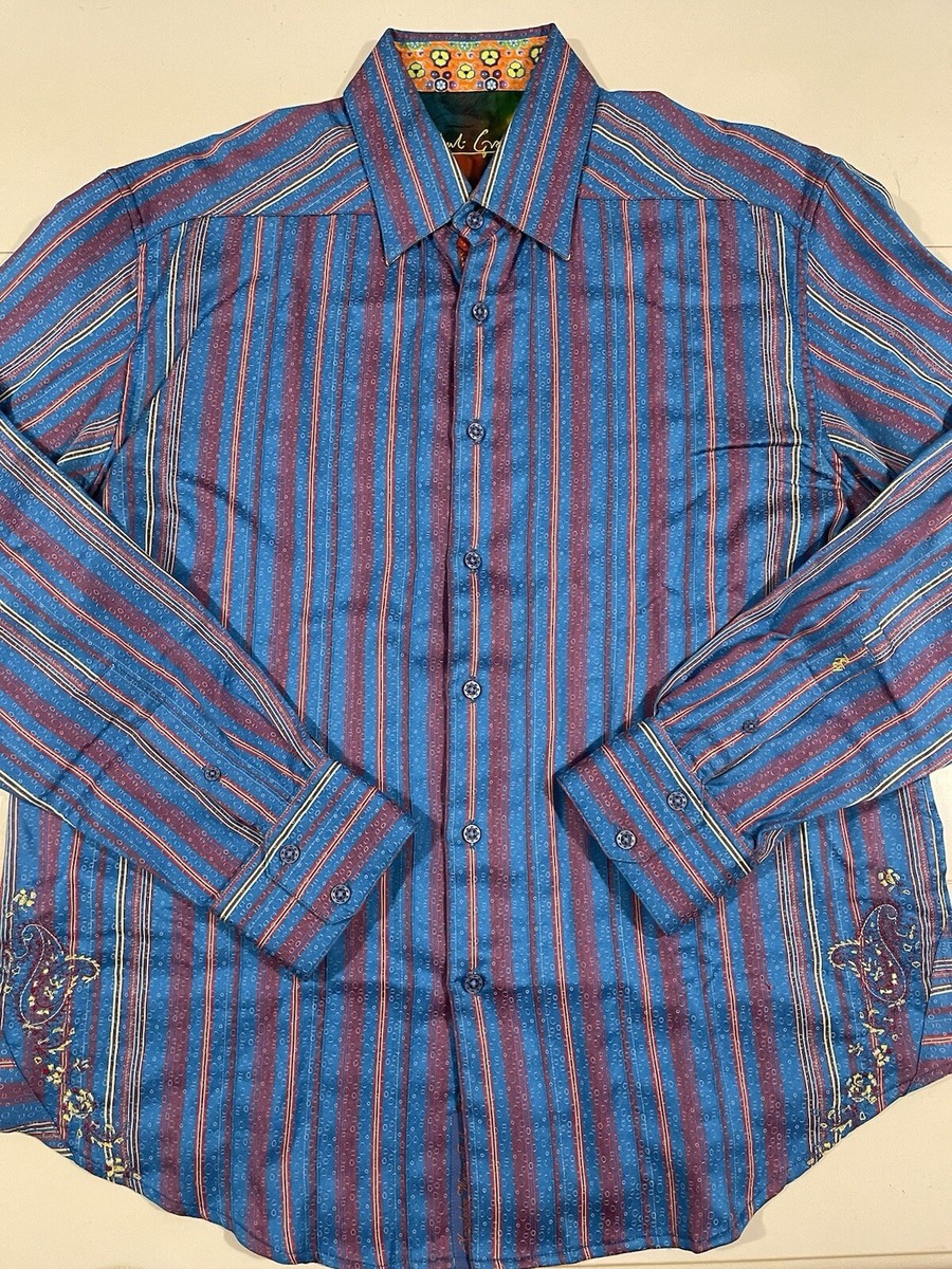 Chemise Homme Robert Graham édition Limitée Indy 500 2016 - Taille XL, Blanc, Broderies, Occasion Bon état