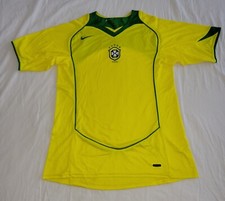 2004 CBF BRASIL HOME NIKE MEDIUM M JERSEY FIFA WORLD CUP S L NEYMAR Ronaldinho