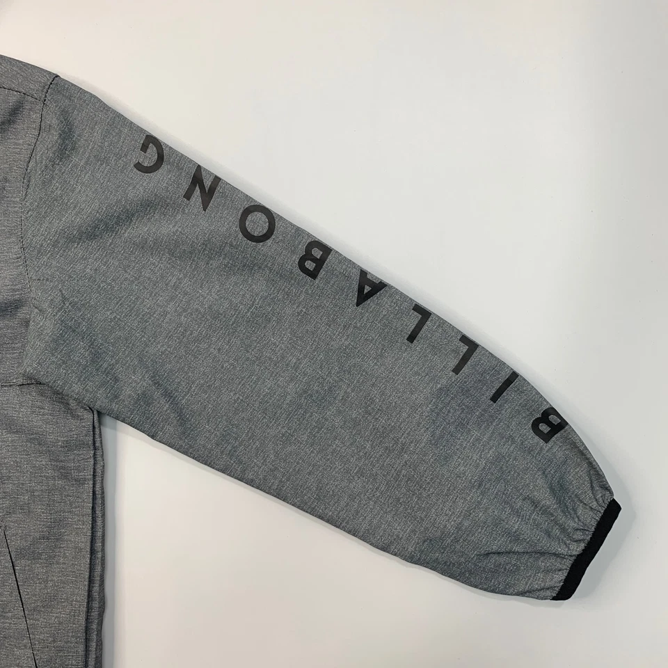 Billabong Jacket Boys M Medium Gray Transport Full Zip Hooded Windbreaker - Image 4 of 4