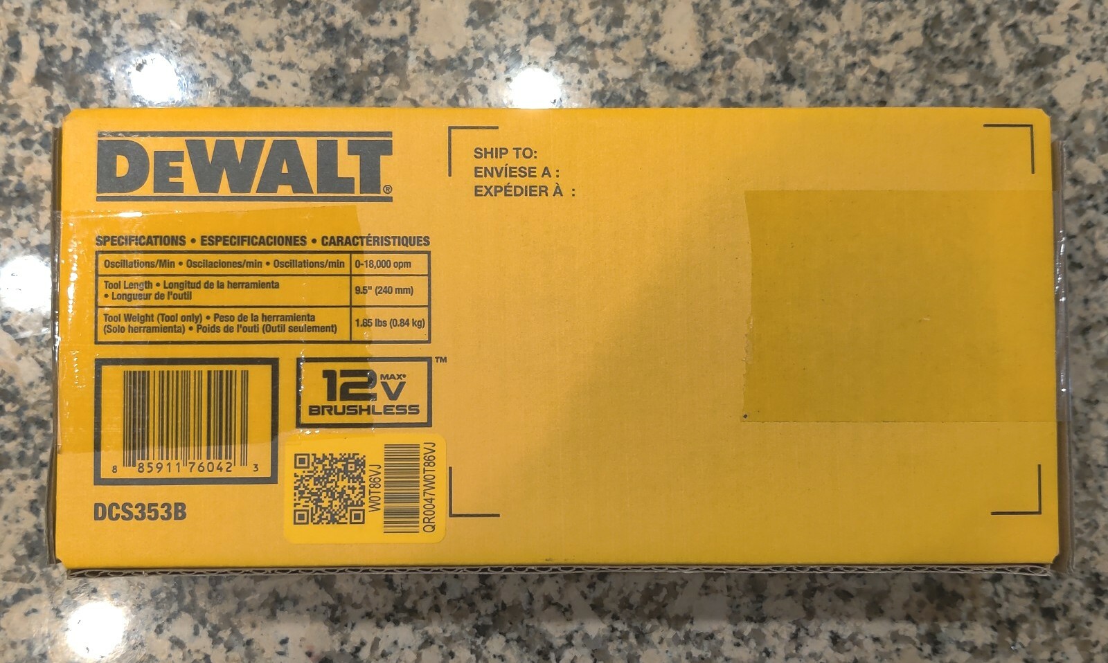 New Dewalt DCS353B XTREME 12V MAX Brushless Grelly USA