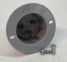 Pass & Seymour 6-15P Straight Blade Flanged Inlet Male 15-Amp 250-Volt 15A 250V