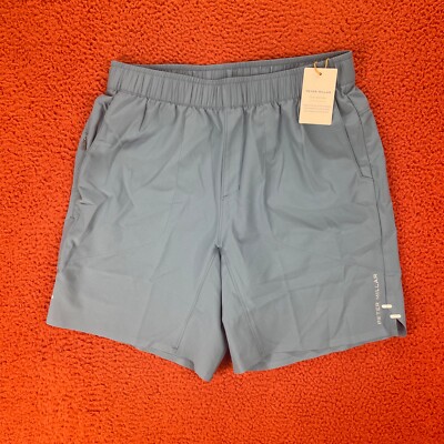 PETER MILLAR Mens SMALL Active Swift Crown Performance Shorts Rainfall Blue NEW