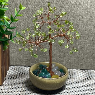 olivine stone - Money Tree Good Luck Prosperity Feng Shui ornament