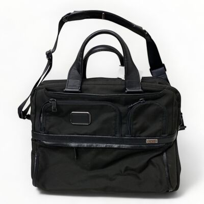 TUMI Alpha 3 2 Way Briefcase Black Authentic Men D:5.91” H TUMI Alpha 3 2 Way Briefcase Black Authentic Men D:5.91” H