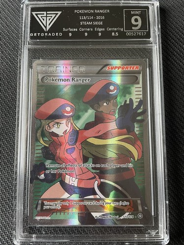 Pokémon Ranger 113/114 XY Steam Siege Full Art Trainer GetGraded 9 ...