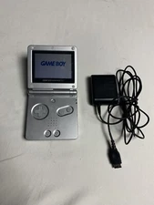 Nintendo GameBoy Advance SP Handheld GBA AGS-001 Silver W/ Charger