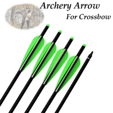 6/12P Hunting Arrows Aluminum Crossbow Bolts With 125GR Screw Filed Point 