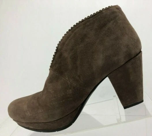 Earthies Ankle Boots Halley Comfy Brown Suede Leather Heel Booties Womens US 9 B - Image 4 of 4