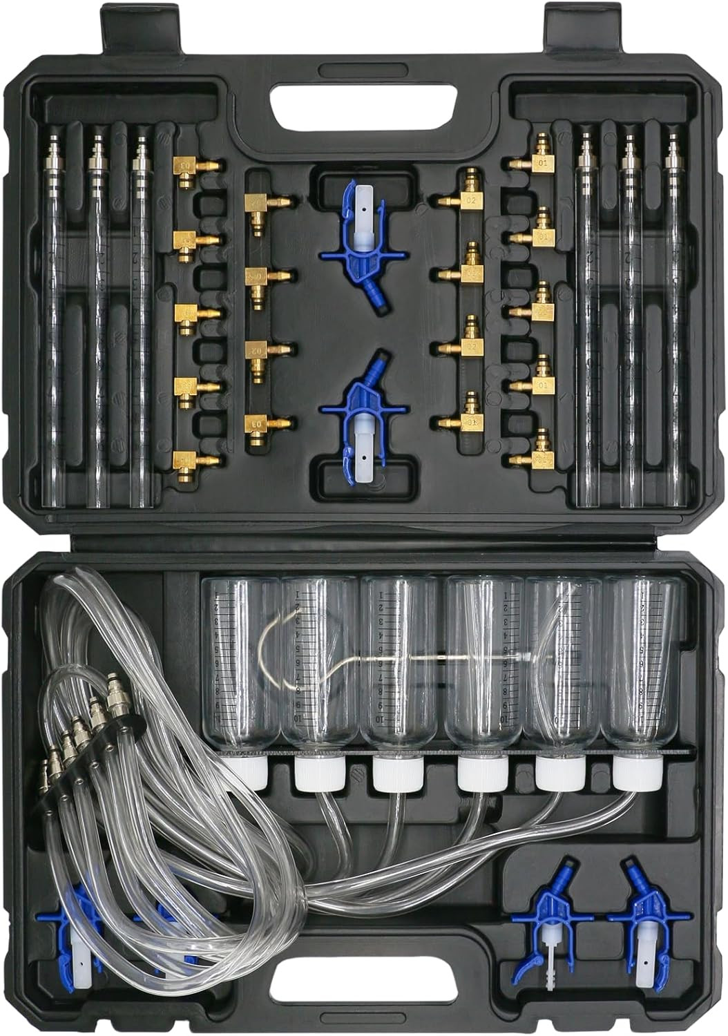 Testeur injecteur diesel common rail pour diagnostic de debitmetre 6 cylindres noir