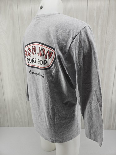 Ron Jon Surf Shop Shirt Women XL Extra Large Long Sleeve Gray Orange Beach - Picture 9 of 12