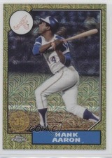 2022 Series 1 1987 Topps Chrome Silver Pack Mojo Gold /50 Hank Aaron HOF 1b3