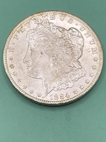 1884-CC Morgan Silver Dollar Carson City Mint-Choice Uncirculated-BU+ Nice #3