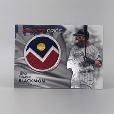 2022 Topps Series 1 - City Flag Patch Commemorative Relics Charlie Blackmon