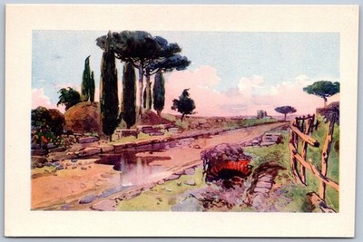 Vintage Astro Edizioni d'Arte Roma Via Appia Antica Postcard