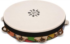 Latin Percussion World Beat Tambourine - 10 inches, Multicolor